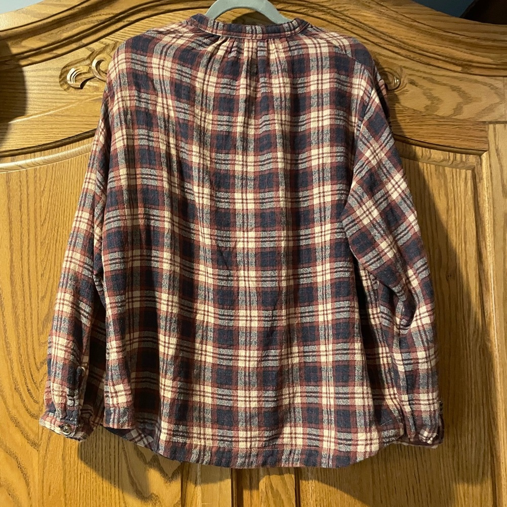 Free People Northern Bound Plaid Blouse - Picture 7 of 7